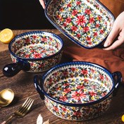 Resim El Çizimi Seramik Kase, Renkli Pişirme Kasesi, Saplı, Salata Barbekü, Peynirli Pişmiş Pirinç Tavası Yuvarlak Pişirme Kapları, Tary Kase Pişirme Seti, Yemek Pişirme için Güveç Tavası, Kek Akşam Yemeği, Mutfak, El Yapımı Boyama Teknolojisi Egzotik Papatya, Fırın Pişirme Kasesi 