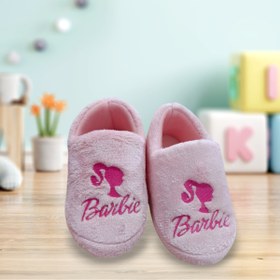 Resim KMS HOME Kız Çocuk Pembe Panduf Barbie Figürlü Kışlık Panduf 