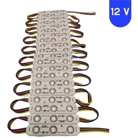 Resim 12 Volt Samsung 0.72 Watt 3 Lensli Rgb Led Modül Ip65 10 Adet Modül 