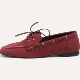 Resim Majensia 255009 Bağcıklı Makosen Bordo Süet 