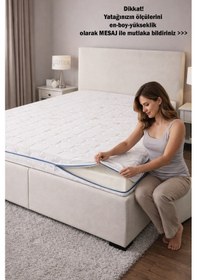Resim KılıfCotton 80x190 Yatak Kılıfı Koruyucusu Yatak Örtüsü Fermuarlı Kılıf Kapitone 