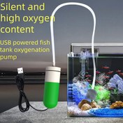 Resim USB Güçlü Sessiz Akvaryum Oksijen Pompası Yüksek Oksijen İçeriği ile - Ev ve Dış Mekan Kullanımı için Taşınabilir Balık Tankı Aerator, Yarı Otomatik İşletim, Pil Gerektirmez, USB-C Şarj, Akvaryum Pompası, Dış Mekan Evcil Hayvan Bakımı, Modern Estetik, Dayanıklı İnşaat 