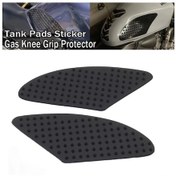 Resim Xuweiwei Black Evrensel Motosiklet Yakıt Deposu Kaydırmaz Yan Koruma Çıkartması Diz Tutucu 