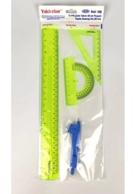 Resim Elastik Çizim Takımı 30 Cm Pergelli Çok Renkli 