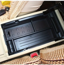 Resim Chuangyinshop Toyota Camry Xv50 2012-2017 Konsol Organizer Siyah Kaymaz Tepsili Saklama Kutusu 