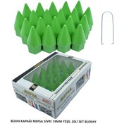 Resim Bijon Kapağı Sivri 19 Mm Yeşil 20 Li Set 