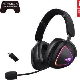 Resim ASUS ROG Delta II Siyah Kablosuz Gaming Kulaklık 