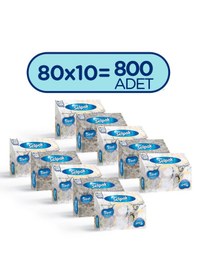 Resim Selpak El ve Yüz Havlusu Kutulu Mermer Desen 10 x 80'li 