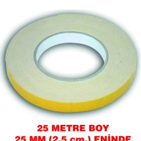 Resim Çift Taraflı Köpük Bant 25 M. Uzunlukta 25 Mm Eninde 