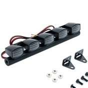 Resim Youtek Trx-4 Ve Scx10 İçin 5 Ledli Çatı Aydınlatma Seti - Siyah Alüminyum 