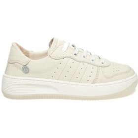 Resim Mammamia D25ya-435 Kadın Deri Sneaker Ayakkabı Bej Flotur 