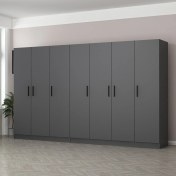 Resim Minar Kale 7 Kapaklı 4 Çekmeceli Dolap Antrasit 190 cm 