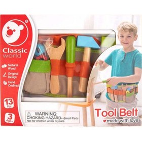 Resim Calimeratoys Küçük Ustanın Bel Çantalı Ahşap Tamir Seti 
