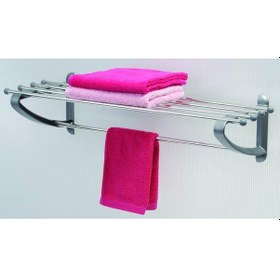 Resim Primanova Banyo Rafı Havluluk Paslanmaz Alüminyum GRİ B12 Gri 