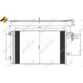 Resim KLIMA RADYATORU KONDANSER T5 03- 68745216 OTO/MEK SANZIMAN NRF 350064 - YEDEK PARÇA 