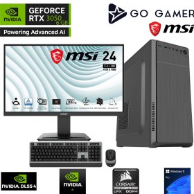 Resim Go Gamer S91D Intel Core I3 14100F 16GB 512GB SSD RTX3050 Msı 24" / Windows 11 Pro Masaüstü Bilgisayar 