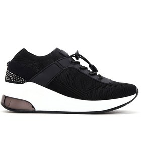 Resim Derimod Zero Women's Black Thick Sole Lace-up Sneaker 