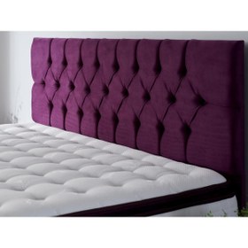 Resim Niron Yatak Niron Purple Tek Kişilik Yatak Başlığı - 120 Cm Mor Kumaş Başlık - Baza Ve Karyola Başlığı 