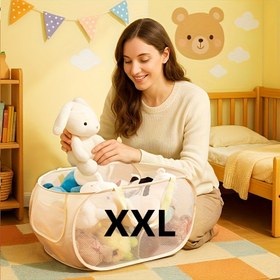 Resim 1 adet, Katlanabilir Oyuncak ve Bebek Depolama Sepeti, Peluş Oyuncak Depolama Sepeti, 4 Mevsim için Hediye, Oyuncak Depolama 