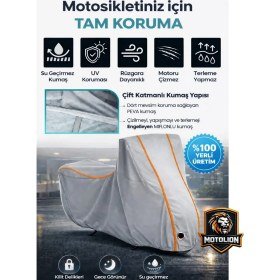Resim Autolion Yamaha Mt-25 Abs (Gri-Turuncu Dikişli Kilitli)Motor Brandası 