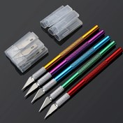 Resim 11 Parça Paslanmaz Çelik Hassas Bıçak Seti + 1 Uzatılabilir Olmayan Demir Sanat Bıçağı + 1 15 cm Çelik Cetvel, Scrapbooking ve Kağıt İşleri için Metal Oyma Kalemi 