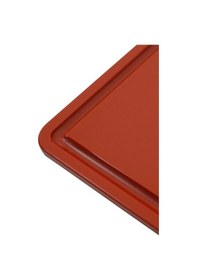 Resim 3'lü Türkay 32.5x26.5x1 Cm Saplı-oluklu Polietilen Kesme Tahtası Kesim Levhası Kırmızı 1237 