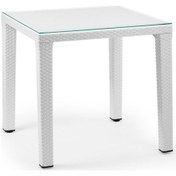 Resim Bintaşmobilya Star Dış Mekan Bahçe Masası Beyaz 