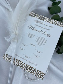 Resim Desenli Dini Nikah Belgesi 