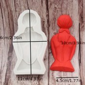 Resim 1 adet Silikon Pişirme Kalıbı - Fondan, Pasta Süsleme ve Kil El Sanatları için Şık Kızın Arka Görünümü & Portre Tasarımı 