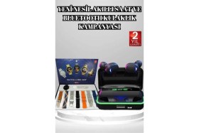 Resim Krm Powerbank Bluetooth Kulaklık ve Akıllı Saat 7 Kordonlu Metal Kordon Plastik Kordon Krm 