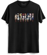 Resim Alfa Tshirt Steins;gate Dijital Baskılı Çocuk Siyah Tshirt 