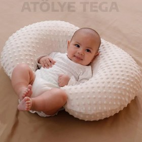 Resim FeyzaDesign Yumuşak pamuklu emzirme yastığı, destekli ve ergonomik tasarım 