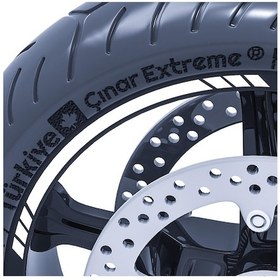 Resim Reflektif Beyaz (Gri) 4 Parçalı Kesikli Jant Şeridi Sticker Çınar Extreme 