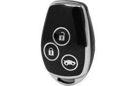 Resim Lanitra Renault Dacia Clio 3 Megane Fluence Kangoo Logan Duster 3 Buton Nano Anahtar Kılıfı Siyah 