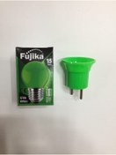 Resim Fujika Duy Fişli + 15w E-27 Duylu Renkli Gece Lambası Ampulü Yeşil Işıkk 