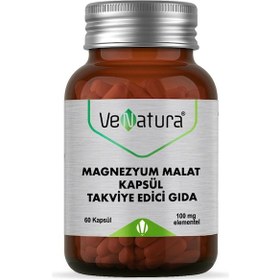 Resim Venatura Magnezyum Malat Takviye Edici Gıda 100mg 60 Kapsül 
