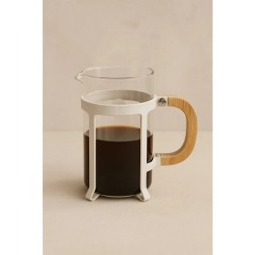 Resim PremiumPort Bambu Saplı 350ML Borosilikat French Press, Şık ve Dayanıklı Tasarım 