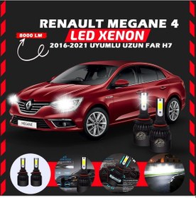 Resim Renault Megane 4 2016-2021 Uzun Far Uyumlu Şimşek Etkili Led Xenon Light Series H7 