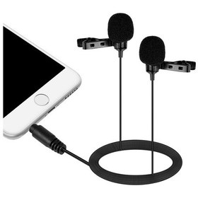 Resim Thentech Çiftli 3.5mm Jak Girişli Yaka Mikrofonu Telefon Kamera Bilgisayar Uyumlu Oyuncu Yayıncı Mikrofonu 