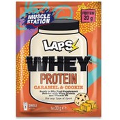 Resim MUSCLE STATİON Laps Whey Karamelli Protein 30g 