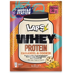 Resim MUSCLE STATİON Laps Whey Karamelli Protein 30g 