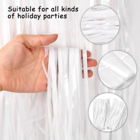 Resim Soft Beyaz Renk Duvar ve Kapı Perdesi Ithal 100X200 cm 