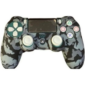 Resim Playstation 4 Ps4 Dualshock Joystick Kamuflaj Tasarım Silikon Kılıf Kamuflaj 4 