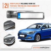 Resim intakrom Hyundai İ20 Krom Plakalık - Hummer Tip 2 Adet 