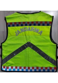 Resim Jandarma Asayiş Fileli Reflektorlu Yelek Sarı 