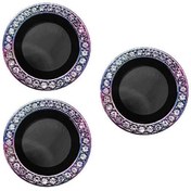 Resim Gpack Apple Iphone 14 Pro Kamera Lens Koruyucu Taşlı Metal Tekli Cl06 Karışık Renk 