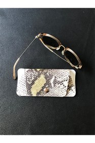 Resim ViP GiFT Gözlük Kılıfı Gözlük Kabı Hakiki Deri Snake 