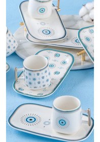 Resim Acar Norma 6 Lı Kahve Fincan Takımı-kaı-05481/12 Mavi 