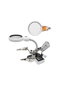 Resim MG16126AC1 Ledli Büyüteçli Bord Tutuculu Havya Standı 
