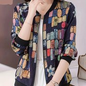 Resim Büyük Beden - Yaz Büyük Beden Gevşek Yağlı MM Baskılı Kısa Ceket, Beyzbol Rahat Fermuarlı Hırka, Kadınlar İçin İnce Giyim 